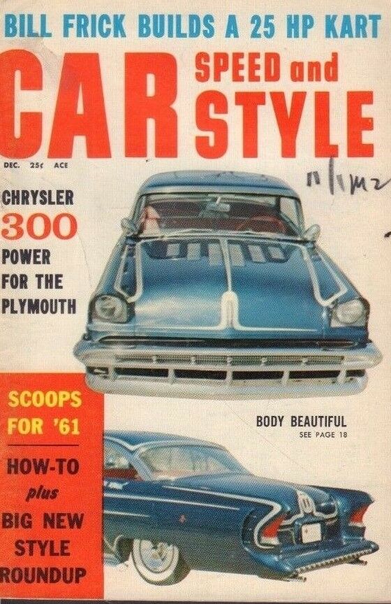 Car Speed and Style December 1960 Chrysler 300 Bill Fricks 122218DBE
