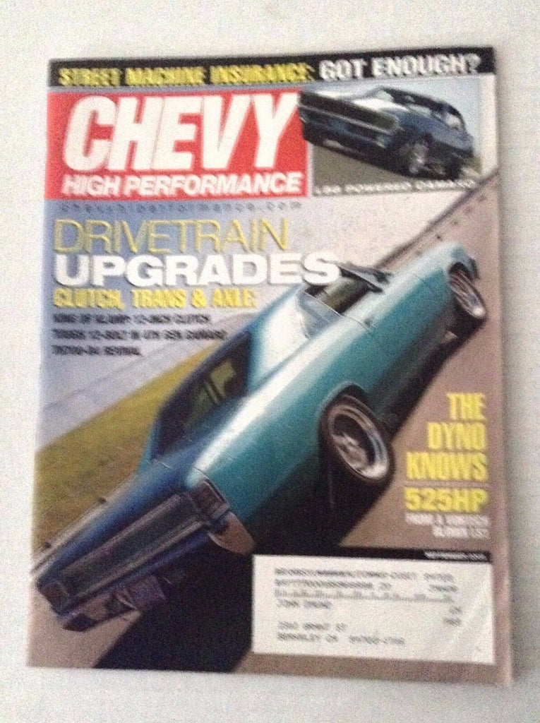 Chevy High Performance Magazine Drivetrain Upgrades September 2005 031317NONRH