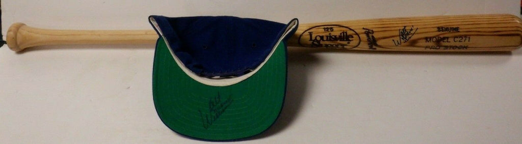 Walt Williams "No Neck" Autographed Castonia Hat & Bat Louisville Slugger w/COA