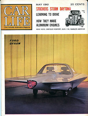 Car Life Magazine May 1961 Ford Gyron Chrysler Newport EX NO ML 121215jhe