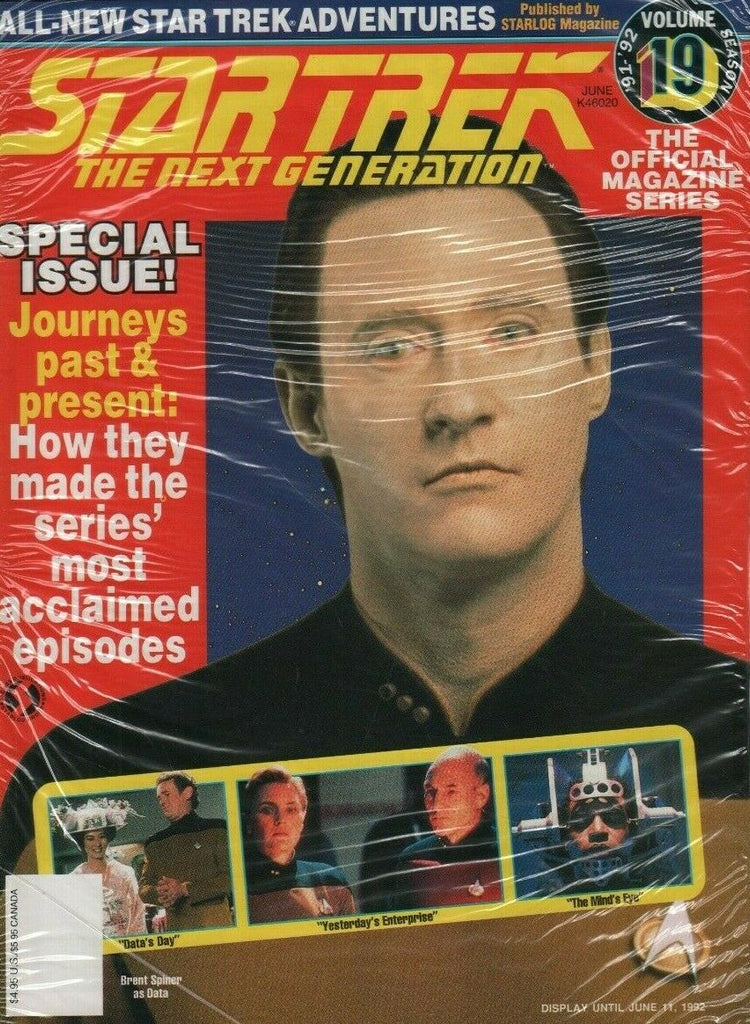 Star Trek The Next generation June 1992 Volume 19 Date Brent Spinner 032719DBE