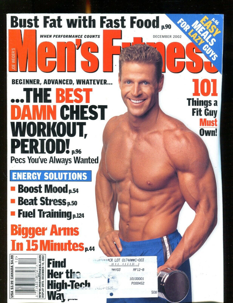 Men's Fitness Magazine December 2002 Chest Workout EX w/ML 012417jhe