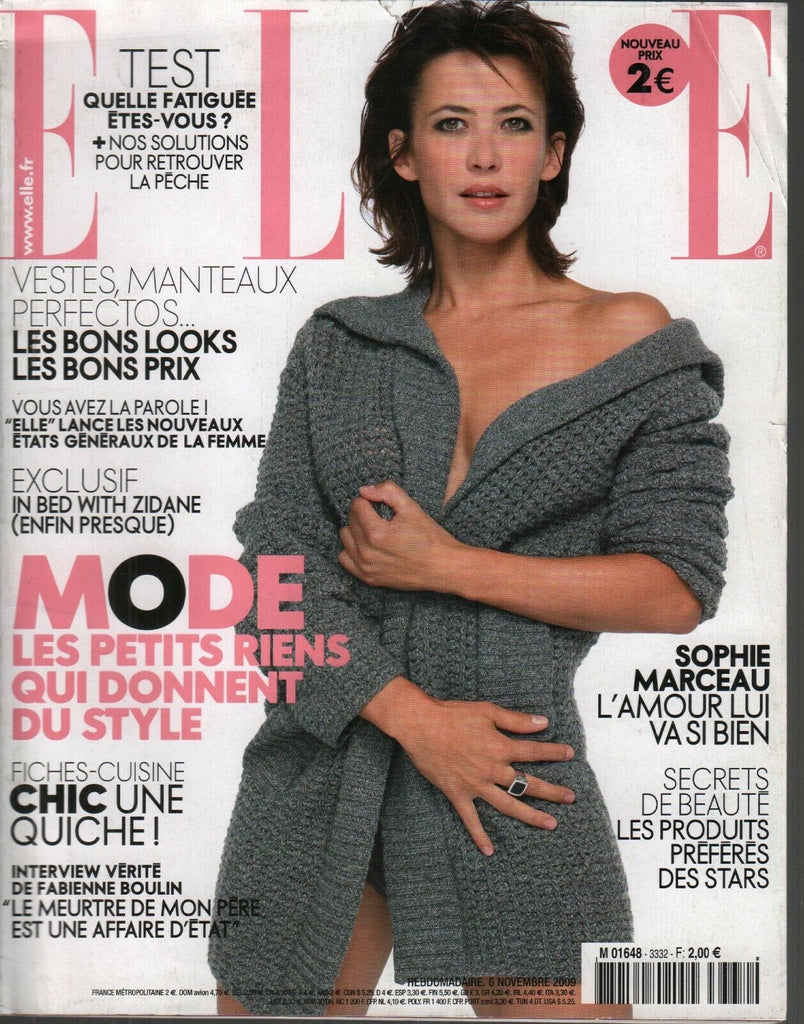 Elle French Fashion Magazine 6 Novembre 2009 Sophie Marceau 091819AME