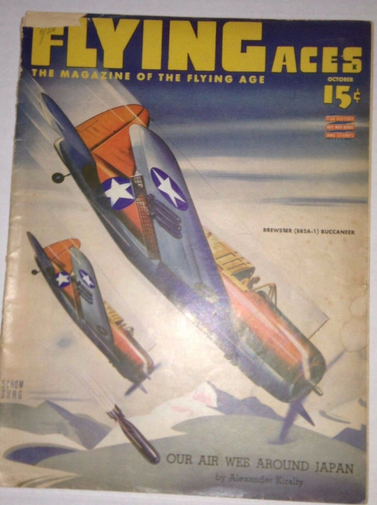 Flying Aces Magazine Our Air Web Around Japan October 1943 010217RH