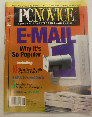 PC Novice Magazine E-Mail Why It's So Popular September 1995 FAL 061815R