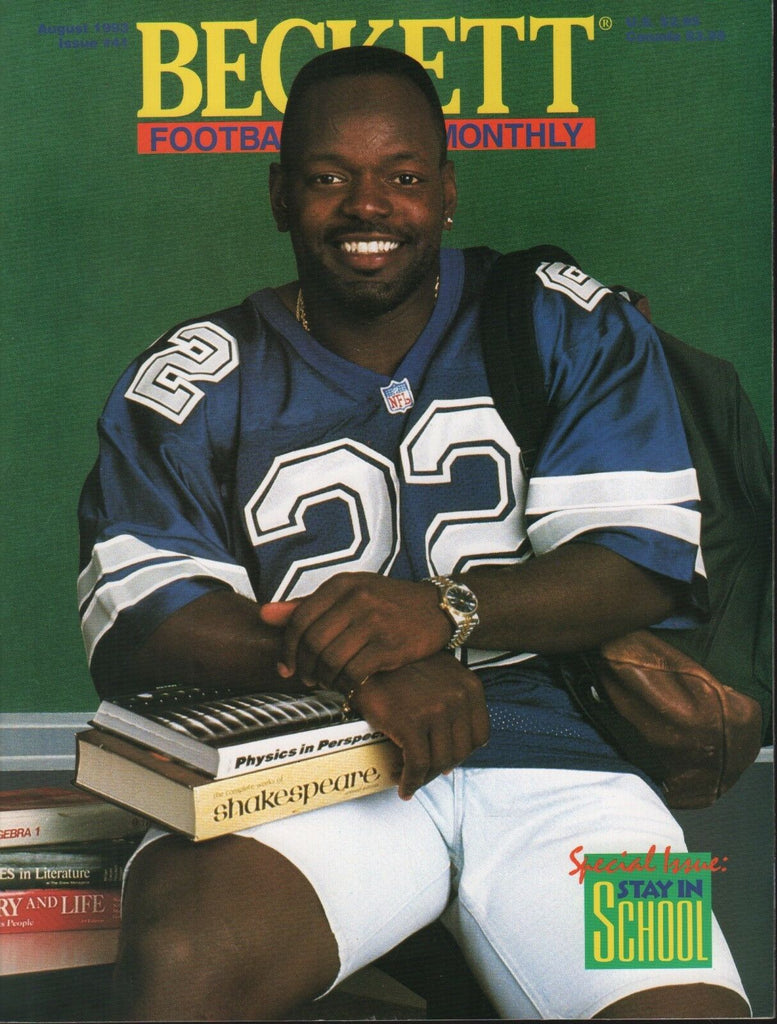 Beckett Football Monthly August 1993 Emmitt Smith Dallas Cowboys 100818ame