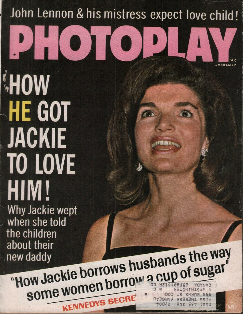 Photoplay January 1969 Jackie Kennedy John Lennon 062019AME2