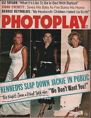 Photoplay January 1971 Jackie O, Liz Taylor, Debbie Reynolds Gd 020916DBE