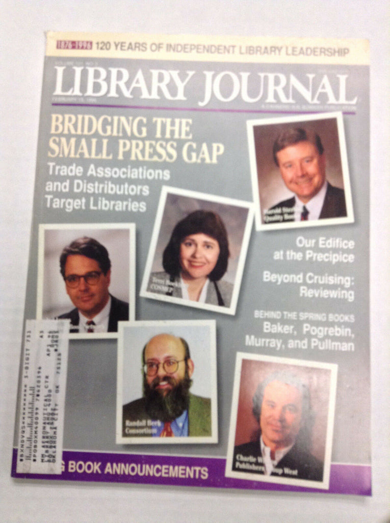 Library Journal Magazine Terri Boekhoff Randall Beek February 15, 1996 022217R