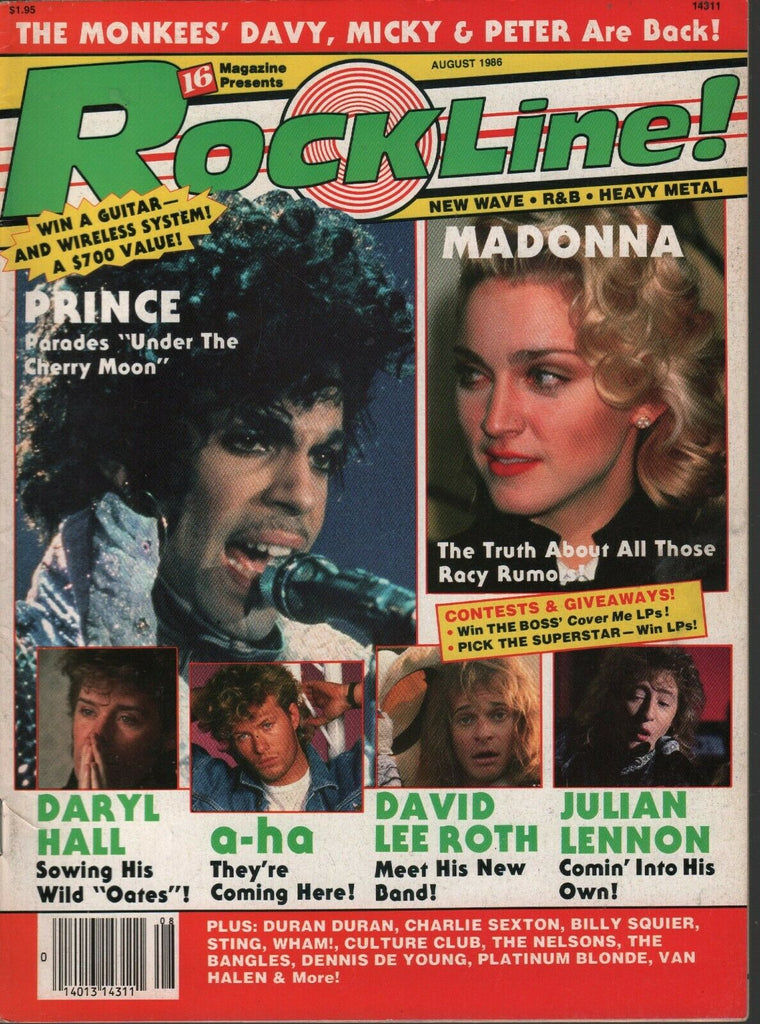 16's Rockline August 1986 Madonna Prince The Monkees Daryl Hall Wham! 082420AME