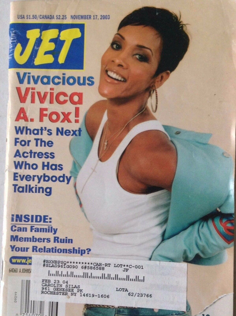Jet Magazine Vivica A. Fox November 17, 2003 090817nonrh