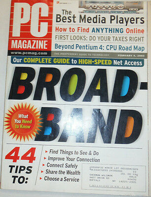 Pc Magazine Broadband & Best Media Players February 2003 032015R