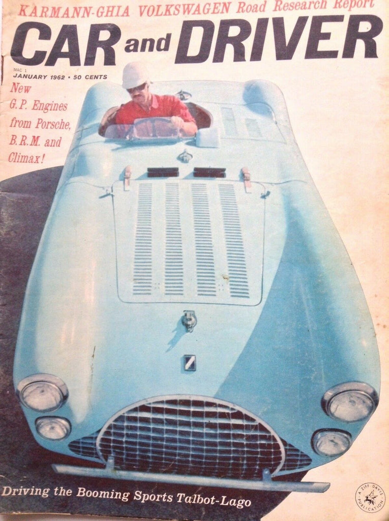 Car And Driver Magazine GP Engines From Porsche January 1962 100417NONRH