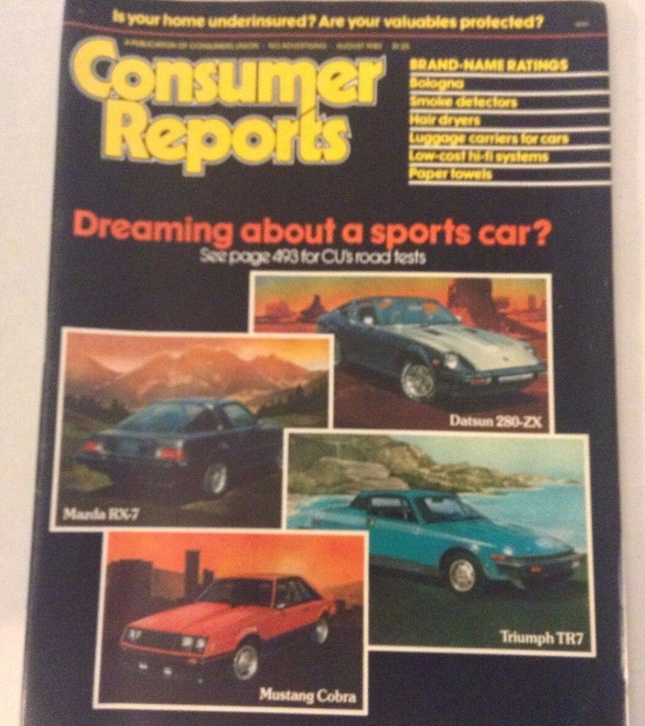 Consumer Reports Magazine Mazda Rx-7 Datsun 280 August 1980 072917nonrh