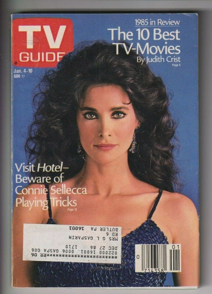 Tv Guide Mag Connie Sellecca 10 Best Movies January 4-10, 1986 110319nonr