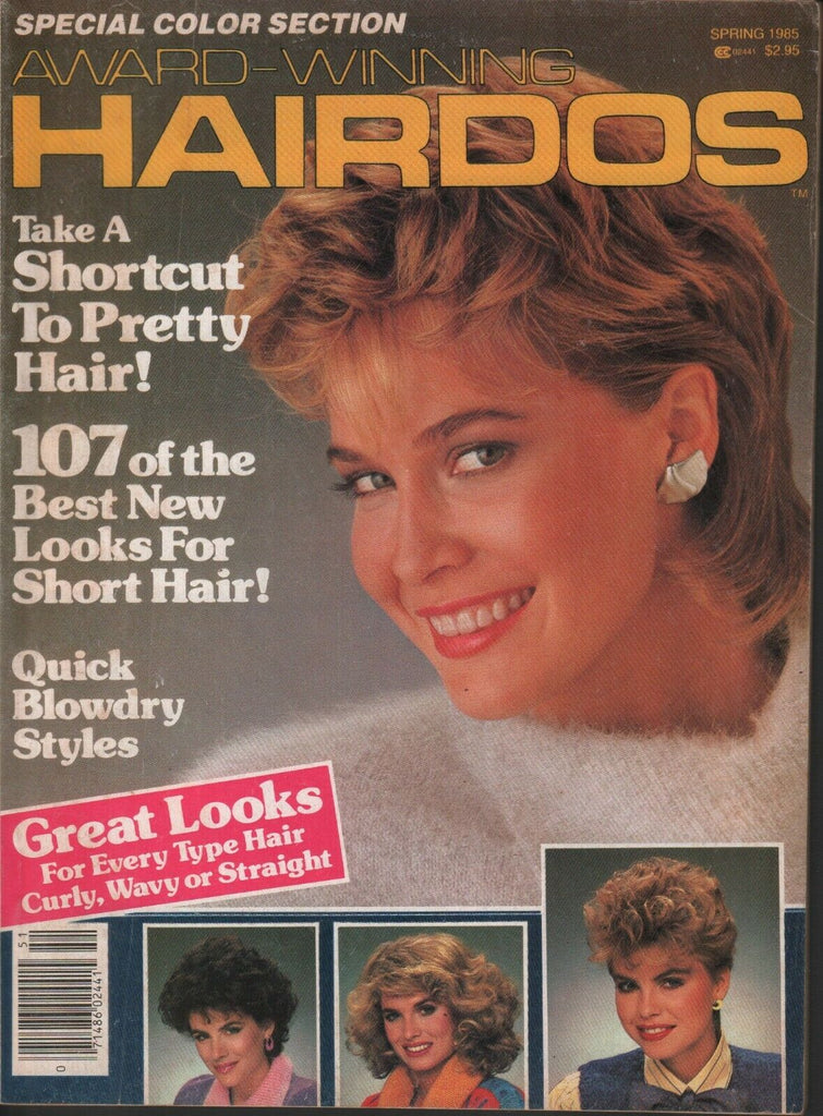 Award-Winning Hairdos Spring 1985 Vintage Hairstyle Magazine 071919AME