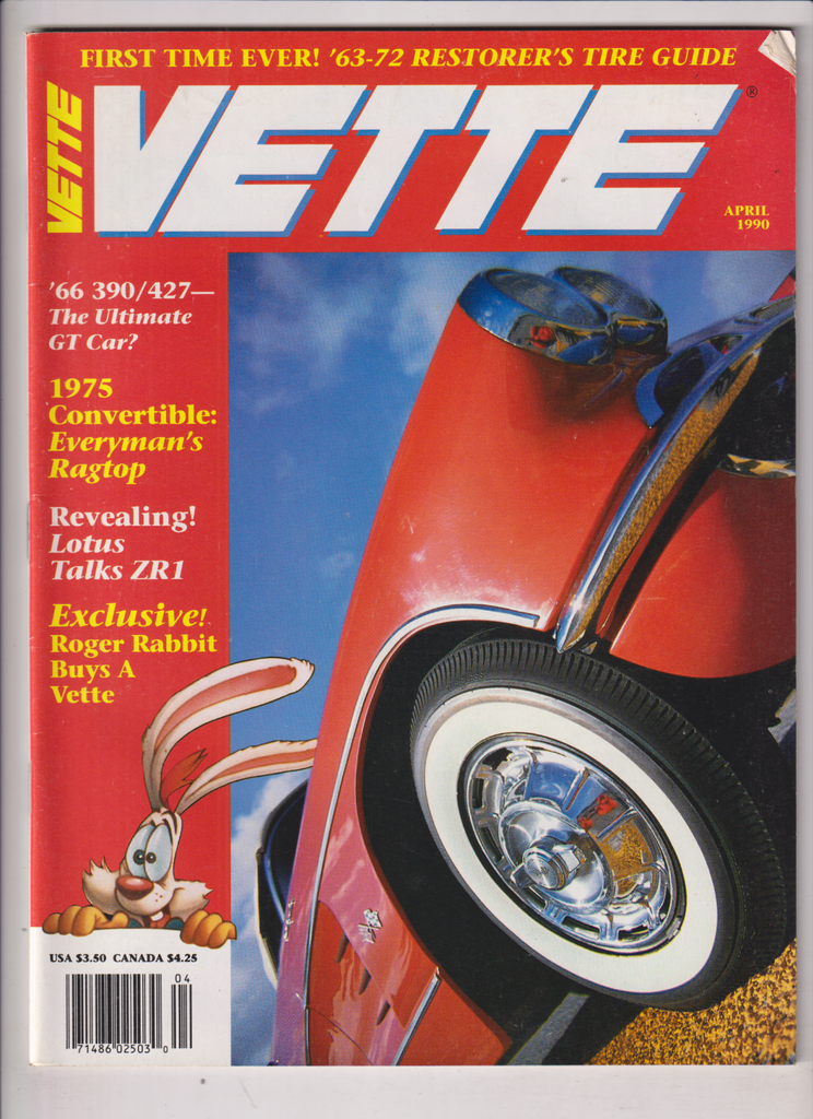 Vette Mag '66 390/427 GT Car & 1975 Convertible April 1990 122719nonr