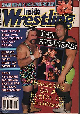 Inside Wrestling November 1996 The Steiners, Shawn Michaels VG 122315DBE