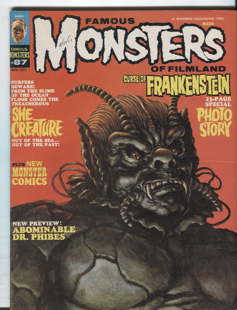 Famous Monsters of Filmland #87 November 1971 Curse of Frankenstein 022521DBE
