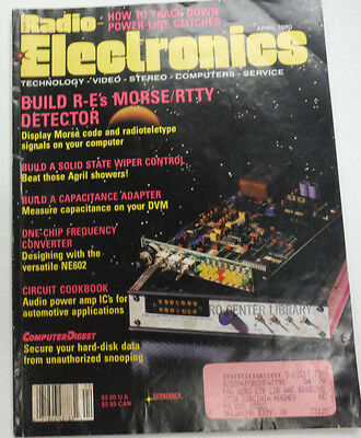 Radio Electronics Magazine Morse/RTTY Detector April 1990 FAL 062315R