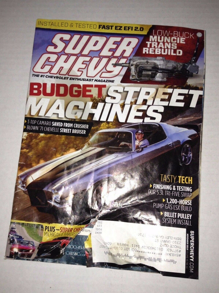 Super Chevy Magazine T-Top Camaro '71 Chevelle November 2014 030717NONRH