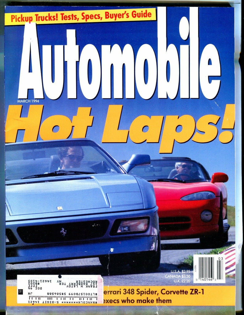 Automobile Magazine March 1994 Corvetyte ZR-1 EX w/ML 042617nonjhe