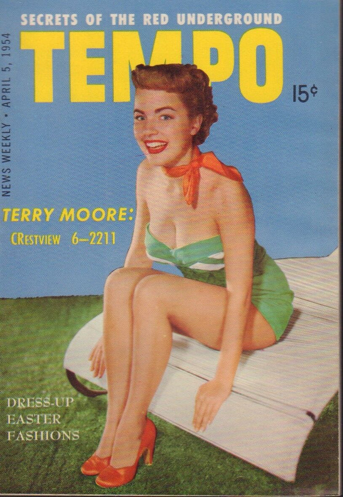 Tempo Digest April 5 1954 Terry Moore Cheesecake Pin Up 091218AME2