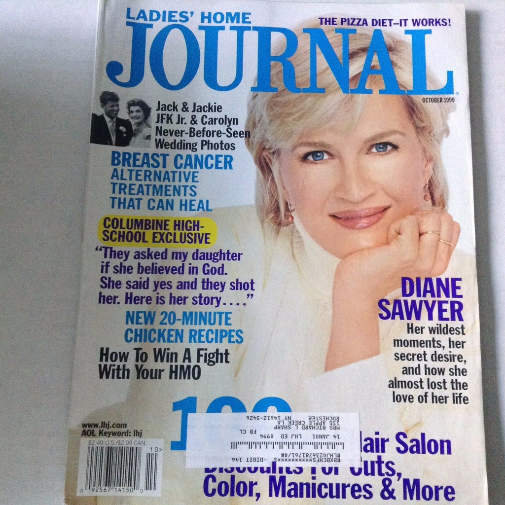 Ladies' Home Journal Magazine Diane Sawyer Cancer October 1999 062017nonrh