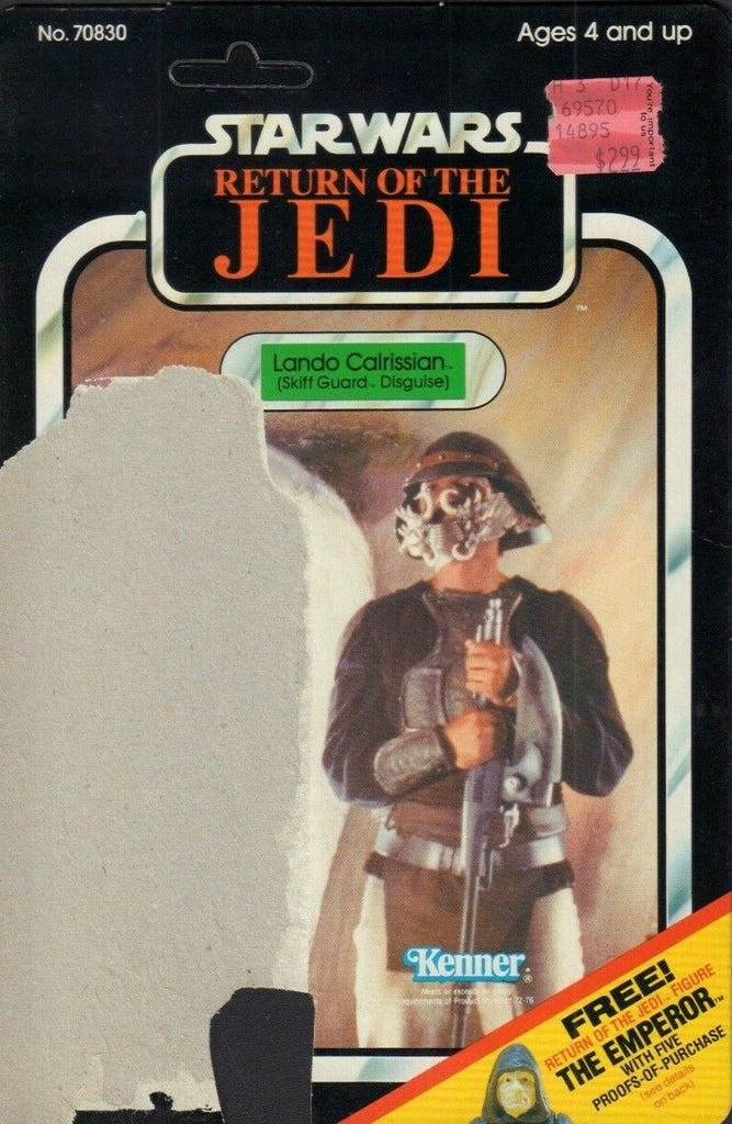 Skiff Guard Lando Calrissian Star Wars ROTJ Card Back Only KENNER 1983 031419DBT