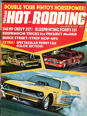 Popular Hot Rodding Magazine August 1973 Ford's 351 VGEX 020816jhe