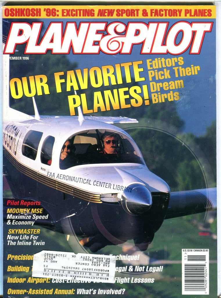 Plane & Pilot Magazine November 1996 Mooney MSE EX w/ML FAA Library 101916jhe