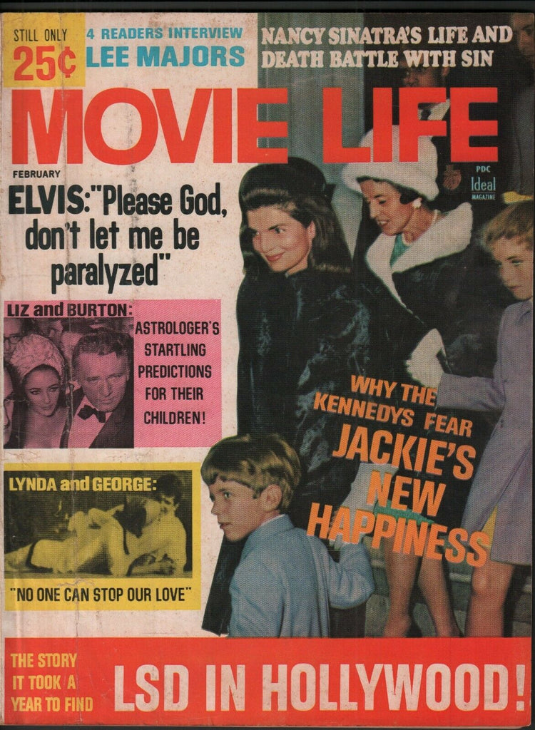 Movie Life February 1967 Jackie Kennedy Liz Taylor Elvis Presley 061919AME