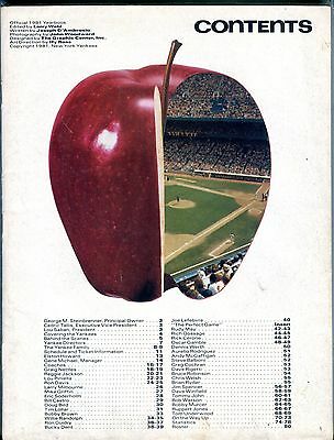 1981 New York Yankees Official Yearbook EX 090116jhe