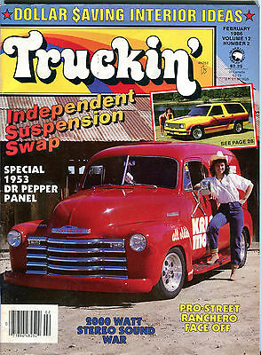 Truckin' Magazine February 1986 Independent Suspension Swap EX 012616jhe