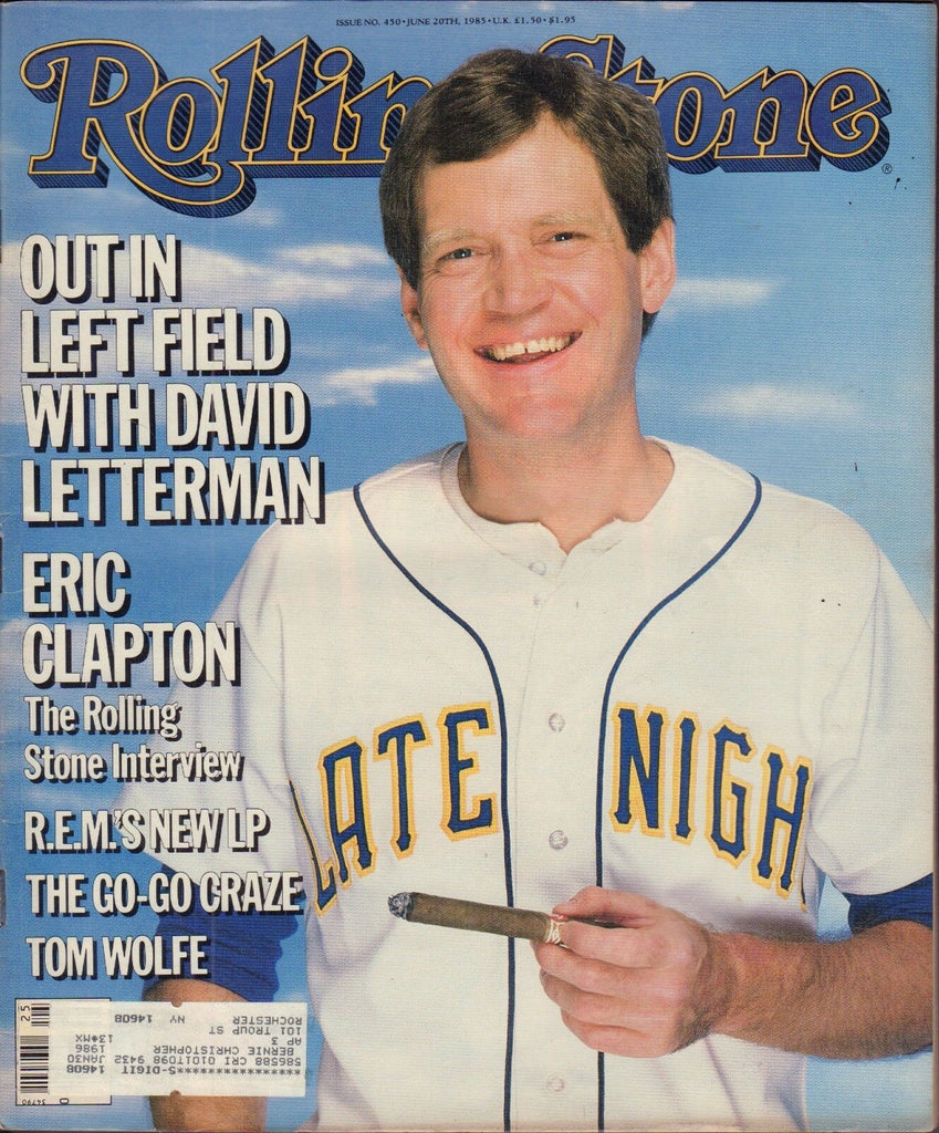 Rolling Stone June 20 1985 David Letterman, Eric Clapton w/ML 122116DBE