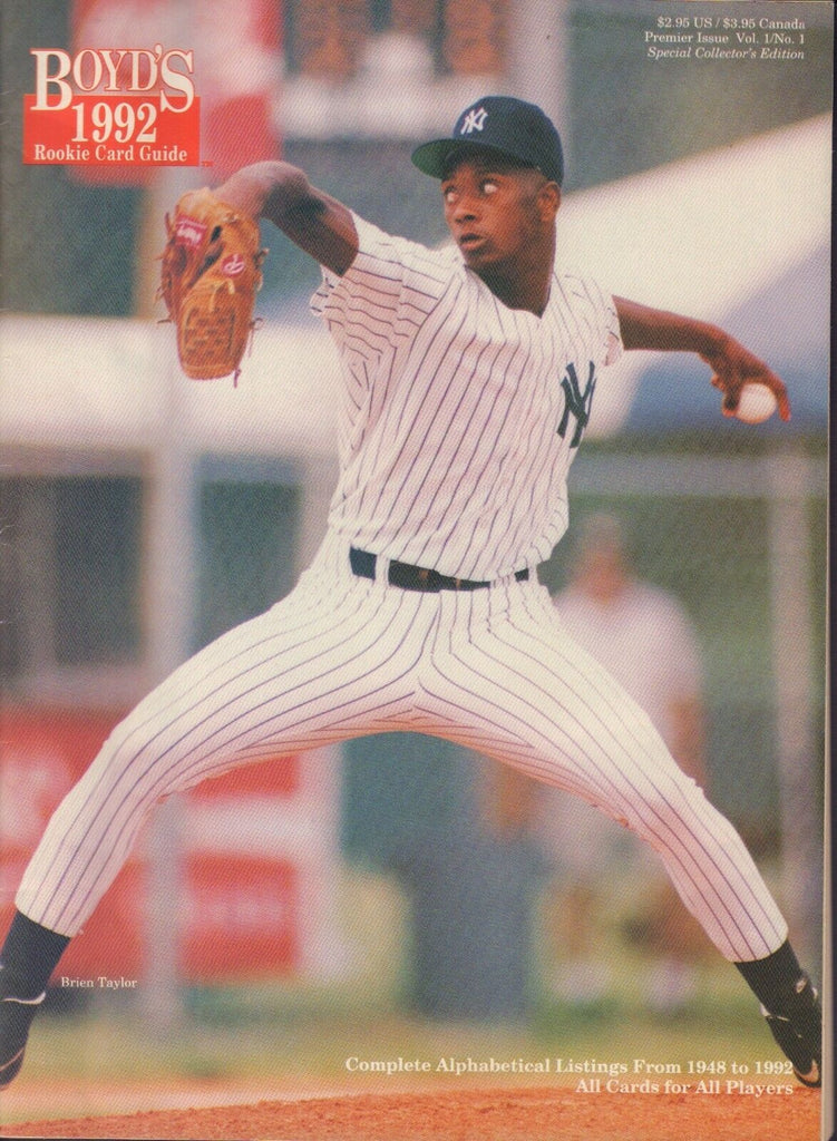 Boyd's 1992 Rookie Card Guide Brien Taylor 080417nonjhe
