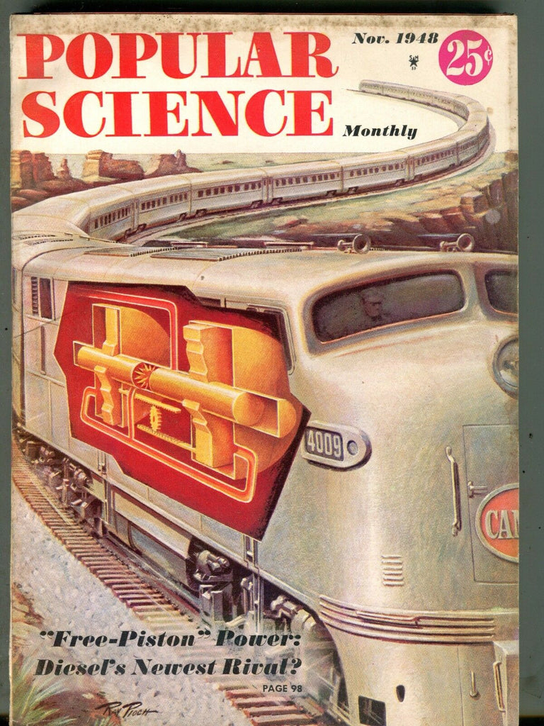 Popular Science Magazine November 1948 Free-Piston Power Train 070517nonjhe