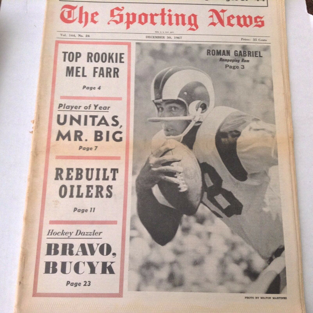 The Sporting News Magazine Roman Gabriel, Unitas December 30, 1967 062117nonrh