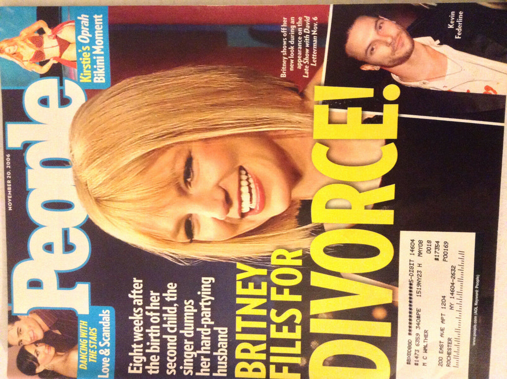 People Weekly Magazine Britney Spears K. Fed November 20, 2006 081017nonrh