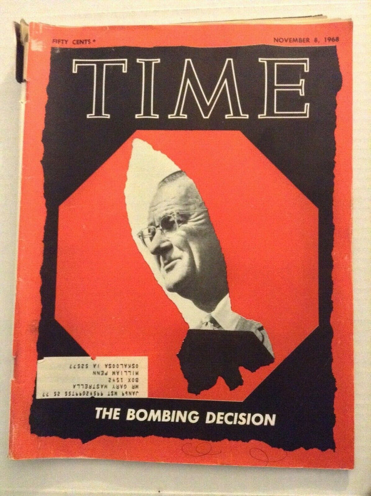 Time Magazine Lyndon B. Johnson Bombing Decision November 8, 1968 072119nonrh