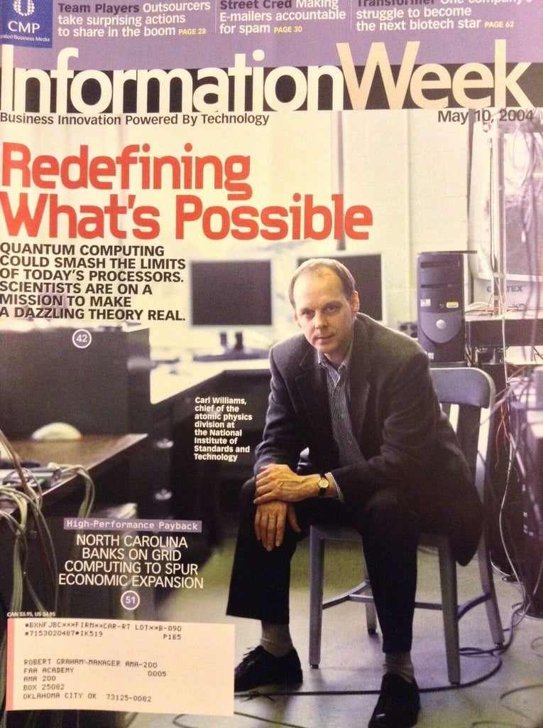 Information Week Magazine Carl Williams Atomic Physics May 10, 2004 051018nonrh