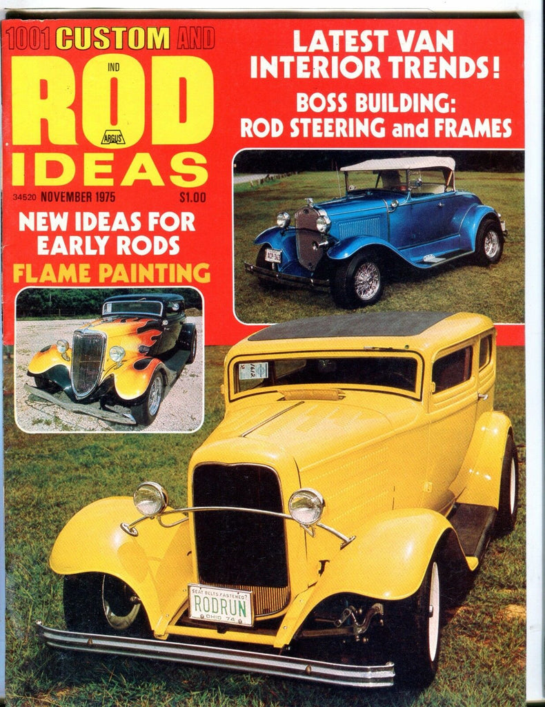 Custom Rod Ideas Magazine November 1975 Flame Painting VG No ML 051817nonjhe