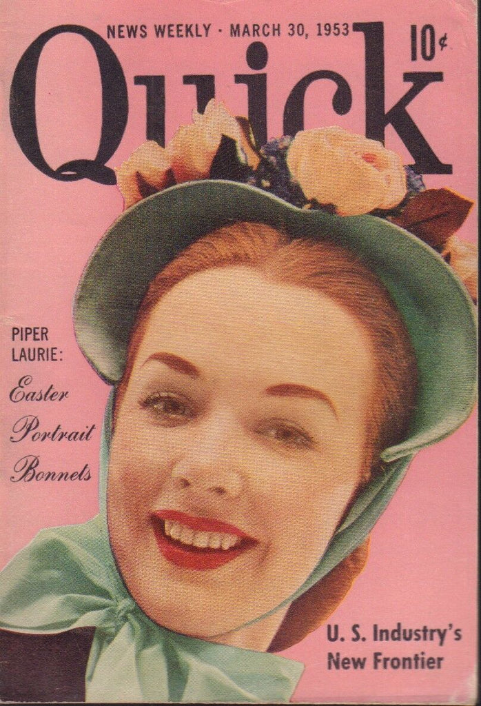 Quick News Weekly March 1953 Piper Laurie Cheesecake Pin Up 091318AME
