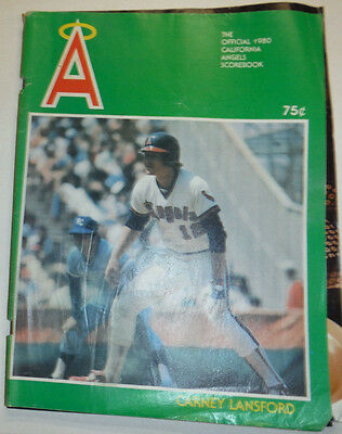 California Angels Scorebook Magazine Carney Lansford 1980 031715R2