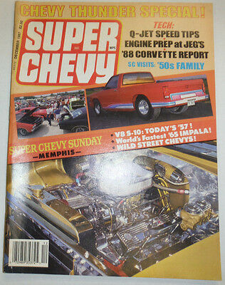 Super Chevy Magazine Q-Jet Speed Tips & V8 S-10 December 1987 NO ML 030215r
