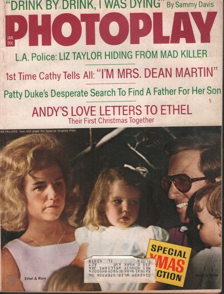 Photoplay January 1972 Ethel Kennedy Elizabeth Taylor Dean Martin 072219AME