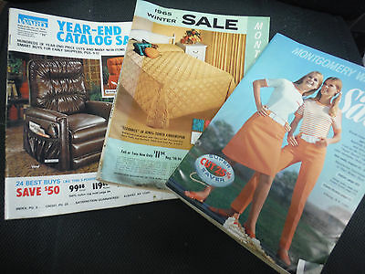Montgomery Ward lot of 3 Catalogs 1965 Winter 1967 Summer & 1979 Year End