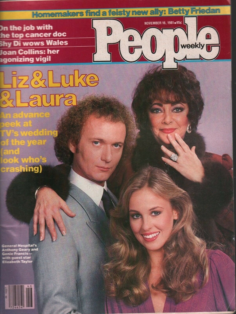 People Weekly November 16 1981 Elizabeth Taylor Anthony Geary Genie 020520AME