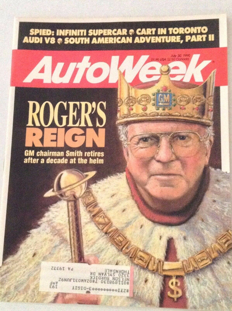 Autoweek Magazine Roger Smith Retires After A Decade July 30, 1990 011617rh