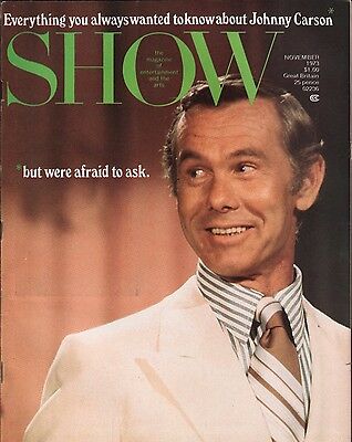 Show Magazine November 1973 johnny Carson EX 112315DBE2